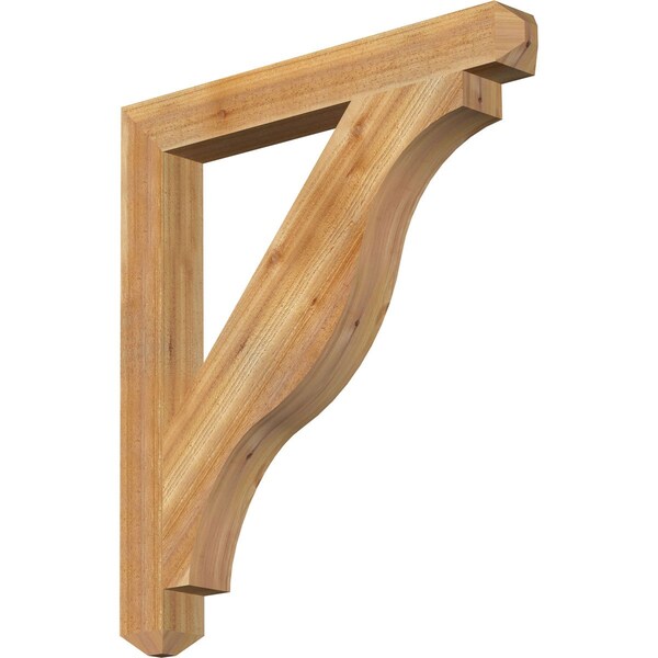 Ekena Millwork Funston Craftsman Rough Sawn Bracket, Western Red Cedar, 4"W x 34"D x 38"H BKT04X34X38FST04RWR - main
